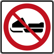 «Движение снегоходов запрещено» (Квебек)