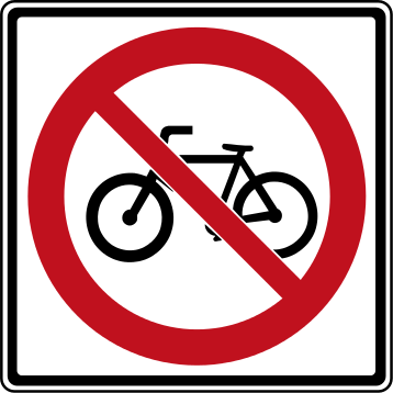 «Движение велосипедов запрещено» (Онтарио)