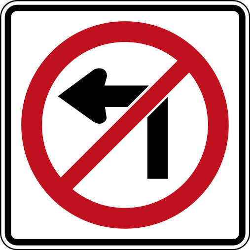 «Поворот налево запрещен» (Онтарио)