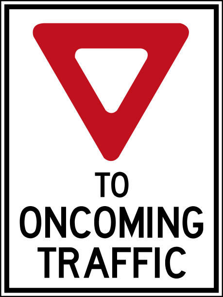 «Уступи дорогу встречным транспортным средствам» (Онтарио)