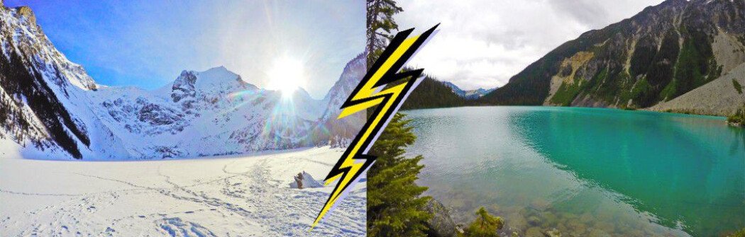 Зимний поход на Joffre Lakes