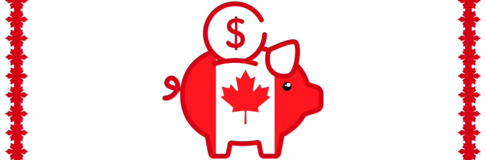 Копилка, олицетворяющая канадскую зарплату