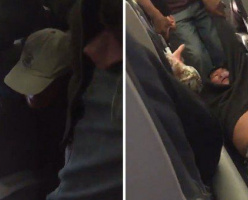 Вопиющий случай на авиалиниях в США: "лишнего" пассажира силой выгнали из самолета (ВИДЕО)
