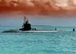 Подводная лодка в море