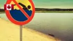 Закрытие пляжа в городе Канады