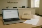 На столе в офисе лежит папка «Citizenship Certificate» и письмо о повторной валидации, мягкий дневной свет.